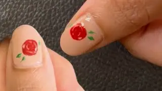 Super Easy Rose Nail Art using Toothpick | At Home 🌹#nailart #nails #art #diy #toothpicknailart 