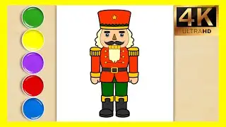 💂 Simple Nutcracker Drawing for Kids ✏️💂| 🖍️ How to Draw a Nutcracker 🇺🇸🎨✍️