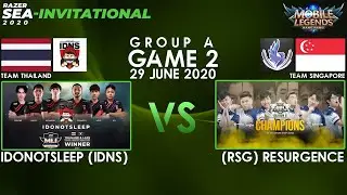 RSG RESURGENCE VS IDNS IDONOTSLEEP [GAME 2] 29 JUNE 2020 | RAZER SEA-INVITATIONAL 2020