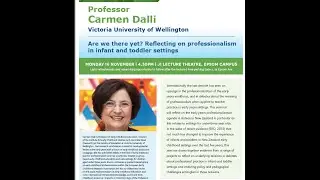 Prof Carmen Dalli (NZ): Professionalism in Infant and Toddler Settings