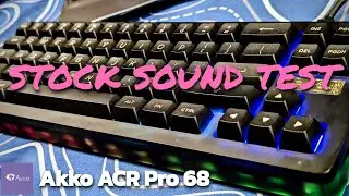 Akko ACR Pro 68 Sound Test with Akko Crystal Switches (stock) #mechanicalkeyboards #akko