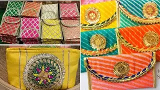 HandMade fancy purse and potli designing Home craft idea fancy Gota work ladies purse