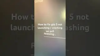 How to fix gta 5 not launching / crashing on ps5