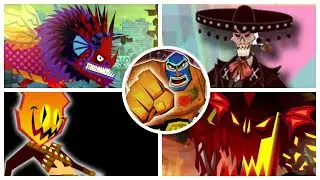 Guacamelee! Super Turbo Championship Edition - All Boss Fights / Nintendo Switch