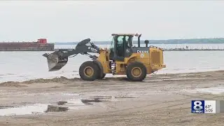 Beaches underwater along Lake Ontario