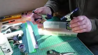 Do it yourself band jig and storage box for making catapult slingshot handsets