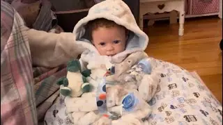 Changing Caleb for #babyoftheday WINTER-READY!❄️ 1/25/26 ( sorry late video) 