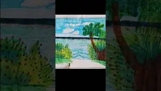 beautiful nature drawing. #cutenaturedrawing #easynaturedrawing