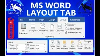 Complete Microsoft Word Tutorial  Layout Menu/Tab In MS Word|MS Word LAYOUT Tab All Functions |
