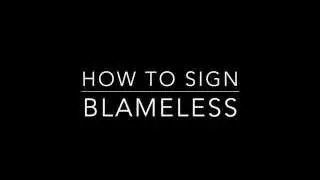 Learn How to Sign the Word Blameless
