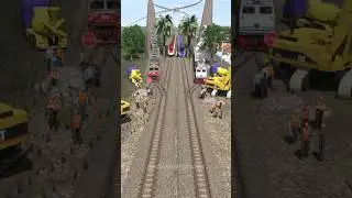 2 Kereta Api Pindah Rel Ada Perbaikan Jalur Kereta Api #railroad #railtrack #railway #train #trains