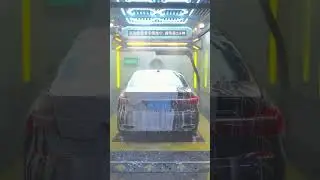 Touchless car wash machine process #carwasher #touchless #carwashing #autowashing #heycar