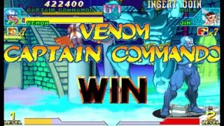 Marvel vs Capcom 1 ( Arcade ) - Venom / Captain Commando Playthrough ( June 3, 2017 )