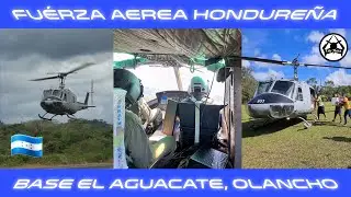 Operacion Militar de la Fuerza Aerea en Olancho! Helicoptero UH-1H en la Base El Aguacate #honduras 