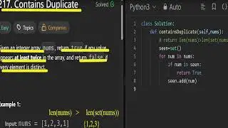 Leetcode 217.  Contains Duplicate ⚡ Seen It Before? Duplicate Score! 🏆