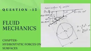 Hydrostatic forces on surfaces problem and solution-13  #mechengineersstudy