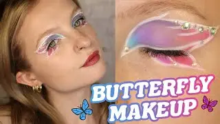Festival Butterfly Makeup Tutorial 🦋✨ Pink & Purple Glam with Diamonds
