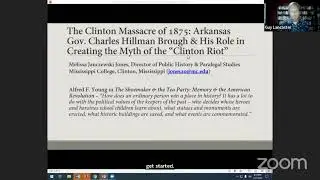 Melissa Janczewski Jones&mdash;The Clinton MS Massacre of 1875