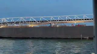 Erie Barge through the Presque Isle inlet