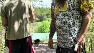Disc Golf Thorn Hill TN - Throwing over the club house