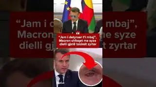 &ldquo;Jam i detyruar t&rsquo;i mbaj&rdquo;, Macron shfaqet me syze dielli gjat&euml; takimit zyrtar