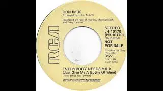 Don Imus (Everybody Needs Milk) (Just Give Me A Bottle Of Wine)