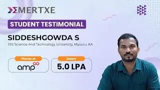 Emertxe Reviews: Siddeshgowda Placed at AMP India | Best Training Institute for Embedded Systems
