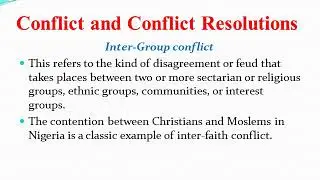 PSIR: 444 Conflict and Conflict Resolution ||Lecture 4 Type of Conflict (II)