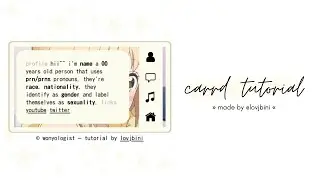 cute & interactive carrd tutorial &mdash; &copy; wonyologist