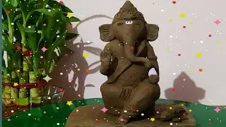 Eco-friendly Ganesh idol making at home🏠