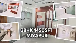 3bhk 1450 sft 3 years old Flat for sale in Miyapur Hyderabad  78 lakhs 