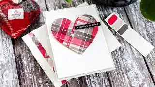 Doodling with Debby: Simple Watercolored Tartan Valentine's Card