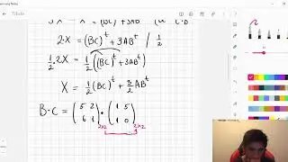 Determinar una matriz, de modo  que la ecuaci&oacute;n matricial se satisface