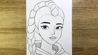 Comment dessiner Rumi de KPop Demon Hunters | Tutoriel dessin anime facile d&eacute;butant | Dessin Rumi