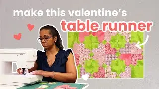 Easy Valentine's Day TABLE RUNNER Sewing Tutorial for Beginners 💕