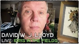 Idris In The Fields, 4 - (Landscape) Live Stream - Welsh Artist Pencil Art Drawing