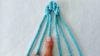 Cute Little Diy Simple Macrame Flower/ How To Make An Easy Macrame Flower