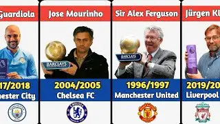 English Premier League MANAGER of The Season All Winners List | Ft. Sir Alex Ferguson, Pep Guardiola