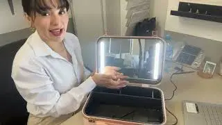 🔥 Large Makeup Case with Lighted Up Mirror  Unboxing and Review! ✅  #productreview #unboxing