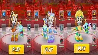 Sonic Forces Speed Battle Girls Battle - All Cream Skins ( Cream vs Unicorn vs Spring) Gameplay