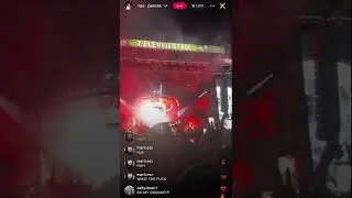 Panic! performs I Write Sins with Spencer Smith at the When We Were Young Festival