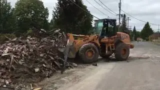 City of Shelton cleans up debris from old hotel fire
