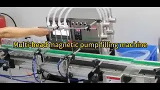 Automatic Multi-head Magnetic Pump Liquid Filling Machine - High Speed for Food & Cosmetic Filling