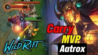 Wild Rift Aatrox Carry MVP - Aatrox vs Vladimir baron lane season 13