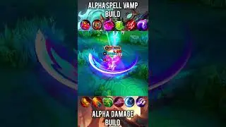 Alpha Damage Build Vs Alpha Spell Vamp Build Mlbb #1v1 #damagevsspell vamp #alpha #shorts