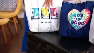 Life is Good x Sea Bags Medium Tote with Wristlet on QVC