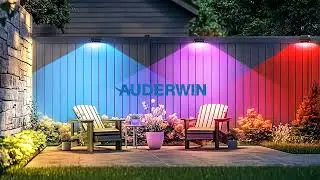Solar Fence Lights with RGB Modes & House Numbers | Waterproof Outdoor Wall Light