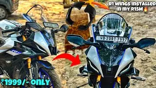 R1M WINGS INSTALLED IN R15M🔥|| 1st VIDEO IN YOUTUBE || R15M MODIFIED || ₹1999/-