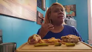 Maxwell St. Polish Sausage And Pork Chop Sandwich Mukbang. It's A Chicago Thing. #Slaytember