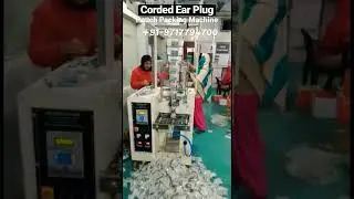 Corded Ear Plug Pouch Packing Machine with Conveyor Katori System